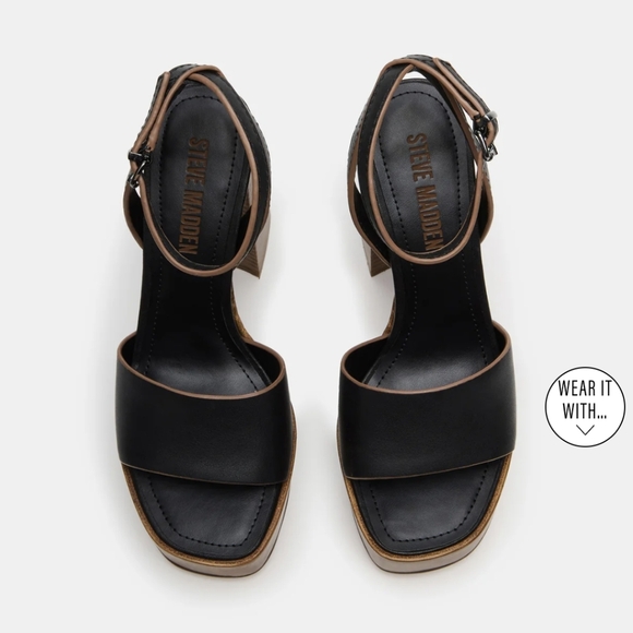 Steve Madden Floria Black Leather- 7.5 - Picture 6 of 9